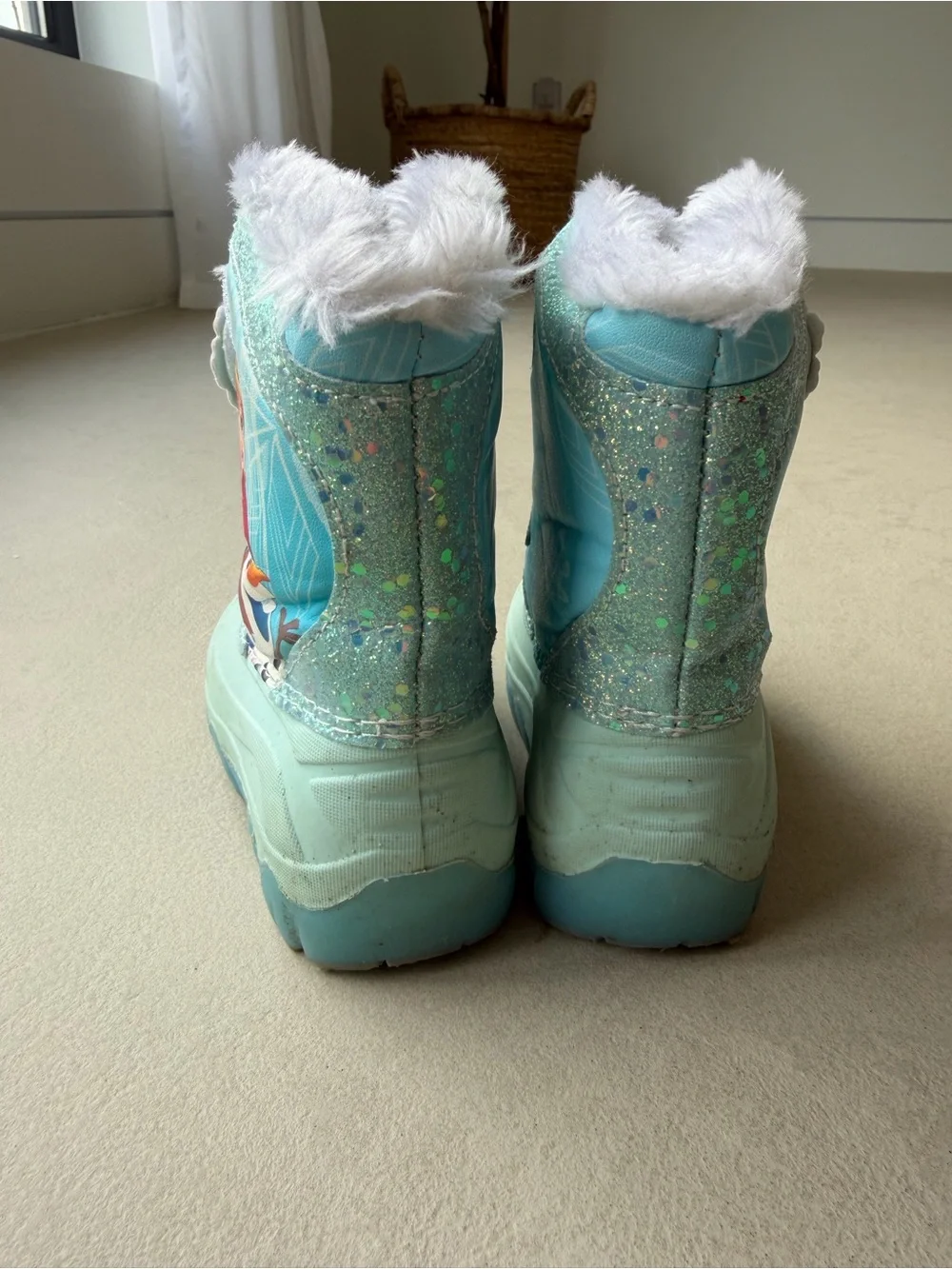 Disney Frozen Light Blue Girls Snow Boots